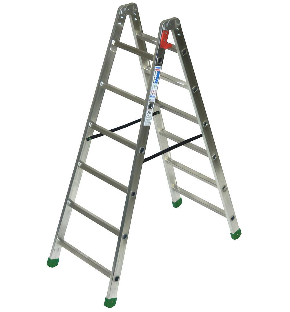 Scala in alluminio doppia salita PROFESSIONAL-1  6+6 gradini   FACAL