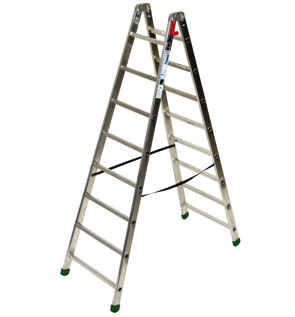 Scala in alluminio doppia salita PROFESSIONAL-1  8+8 gradini   FACAL