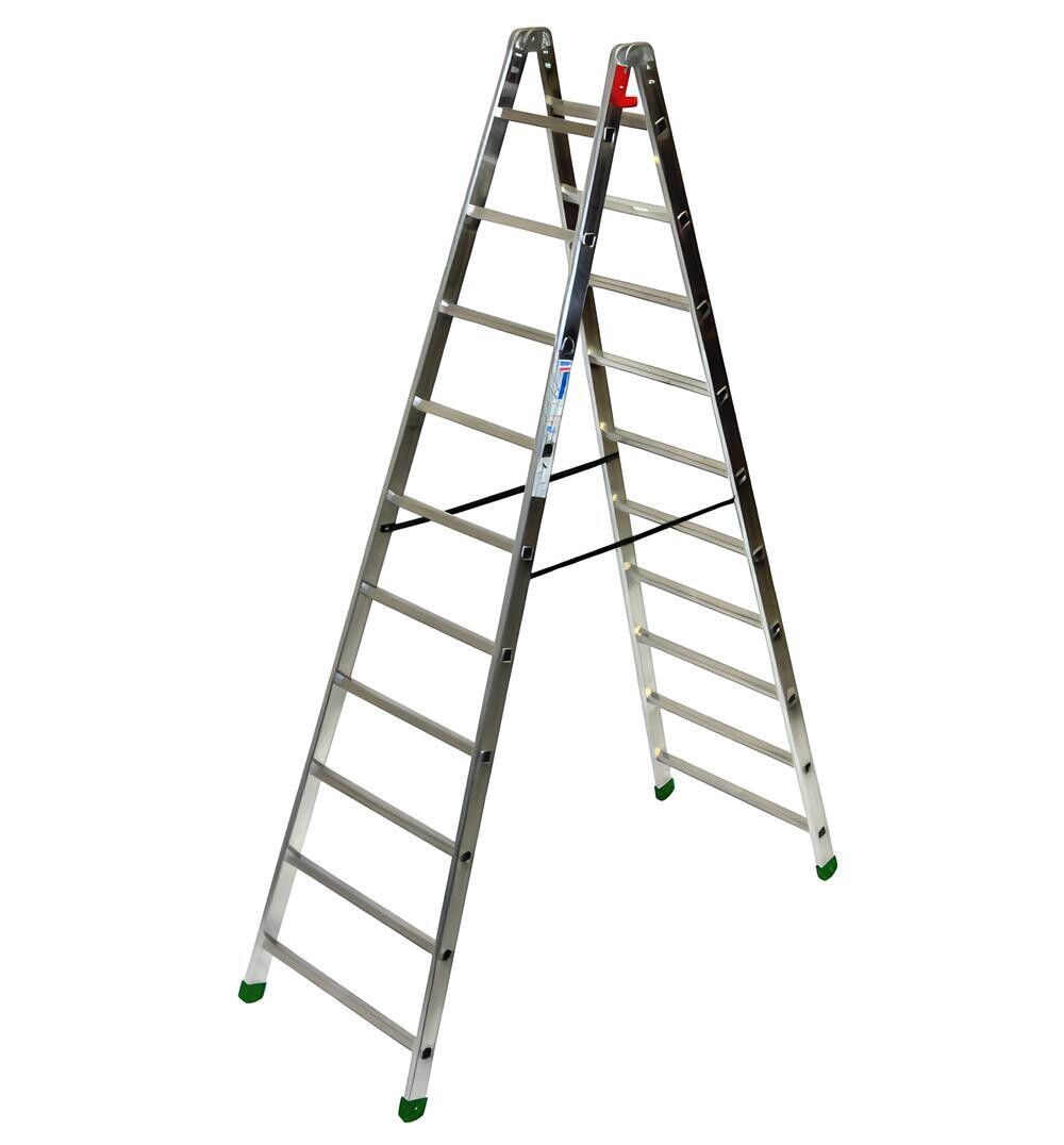 Scala in alluminio doppia salita PROFESSIONAL-1  10+10 gradini   FACAL