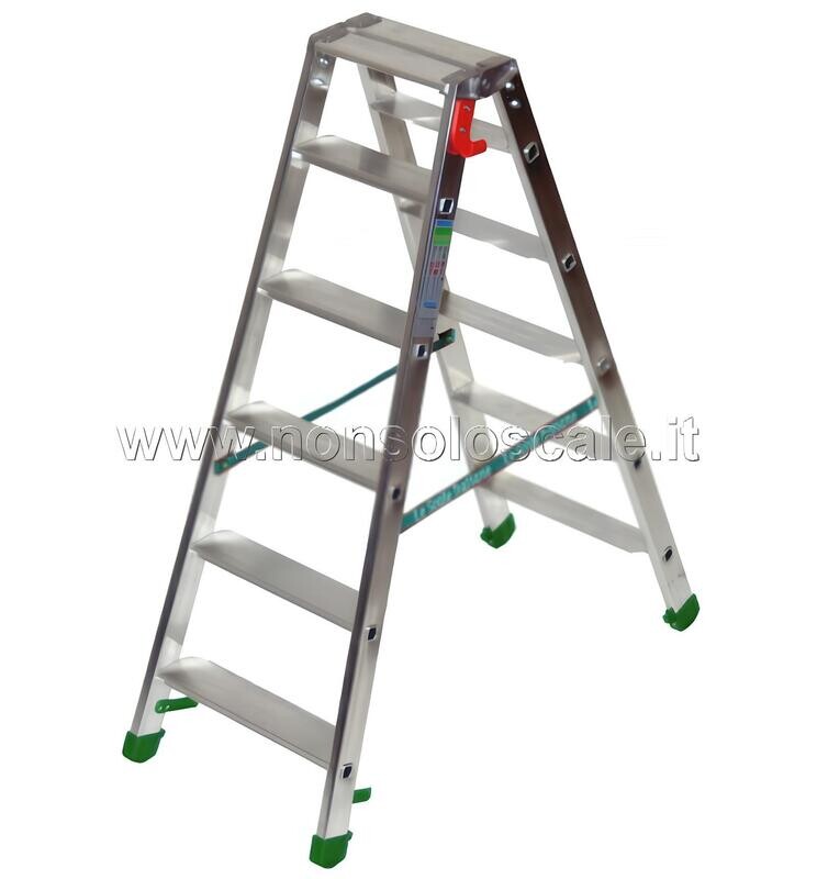 Scala in alluminio a doppia salita DUPLA 5+pianetto   FACAL