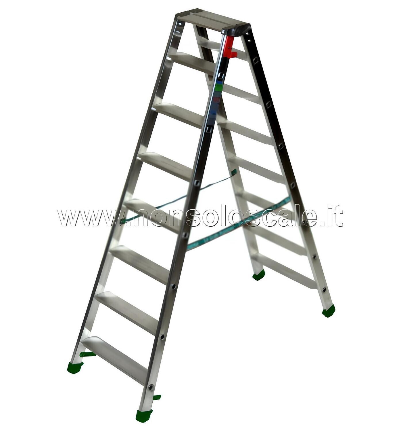 Scala in alluminio a doppia salita DUPLA 7+pianetto   FACAL