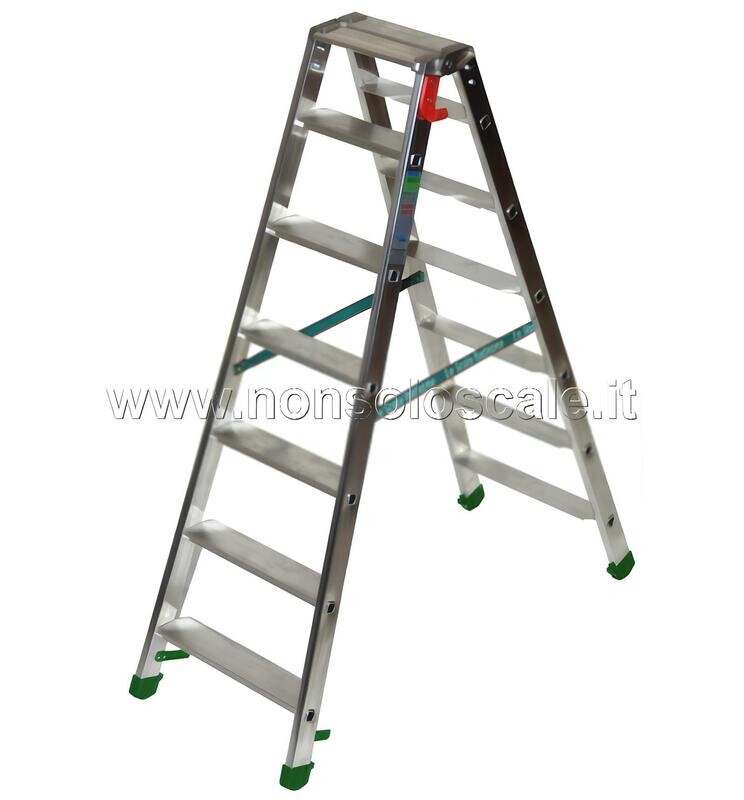 Scala in alluminio a doppia salita DUPLA 6+pianetto   FACAL