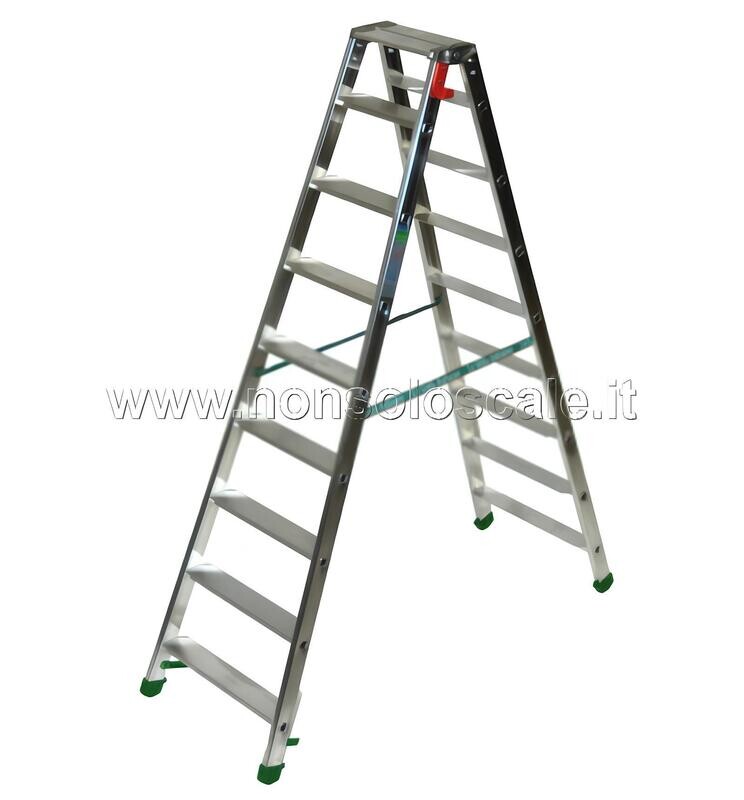 Scala in alluminio a doppia salita DUPLA 8+pianetto   FACAL