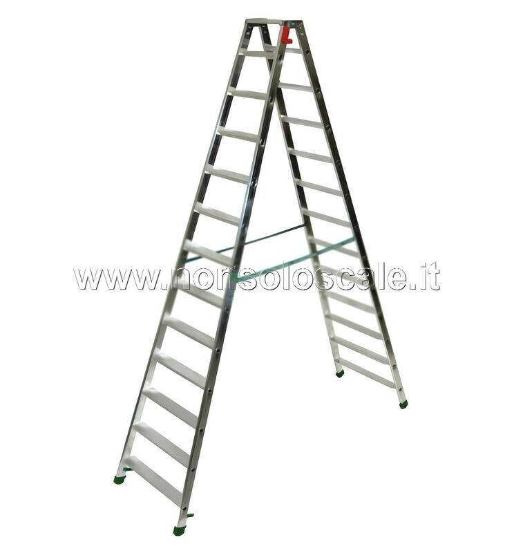 Scala in alluminio a doppia salita DUPLA 12+pianetto   FACAL