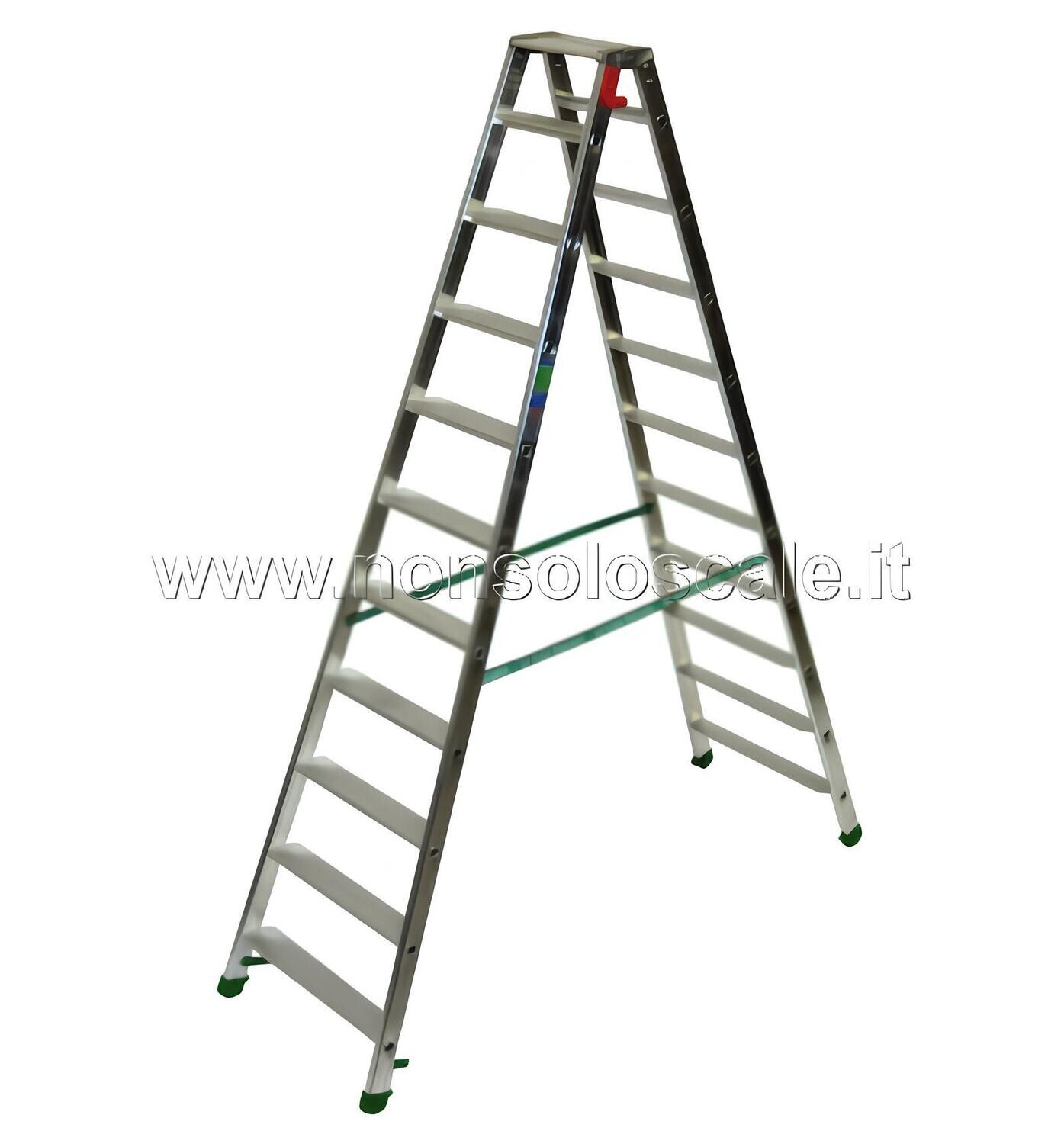 Scala in alluminio a doppia salita DUPLA 10+pianetto   FACAL