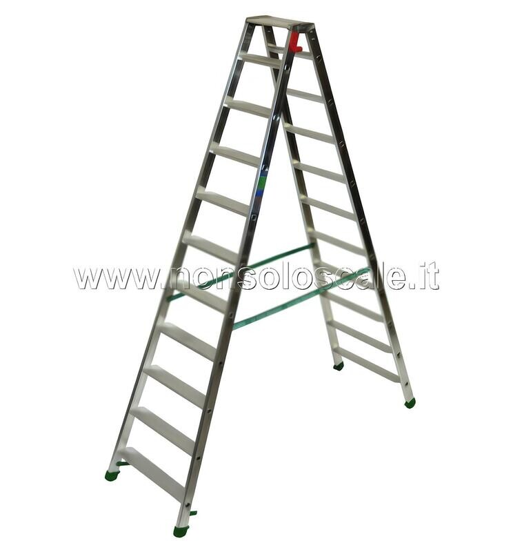 Scala in alluminio a doppia salita DUPLA 10+pianetto   FACAL