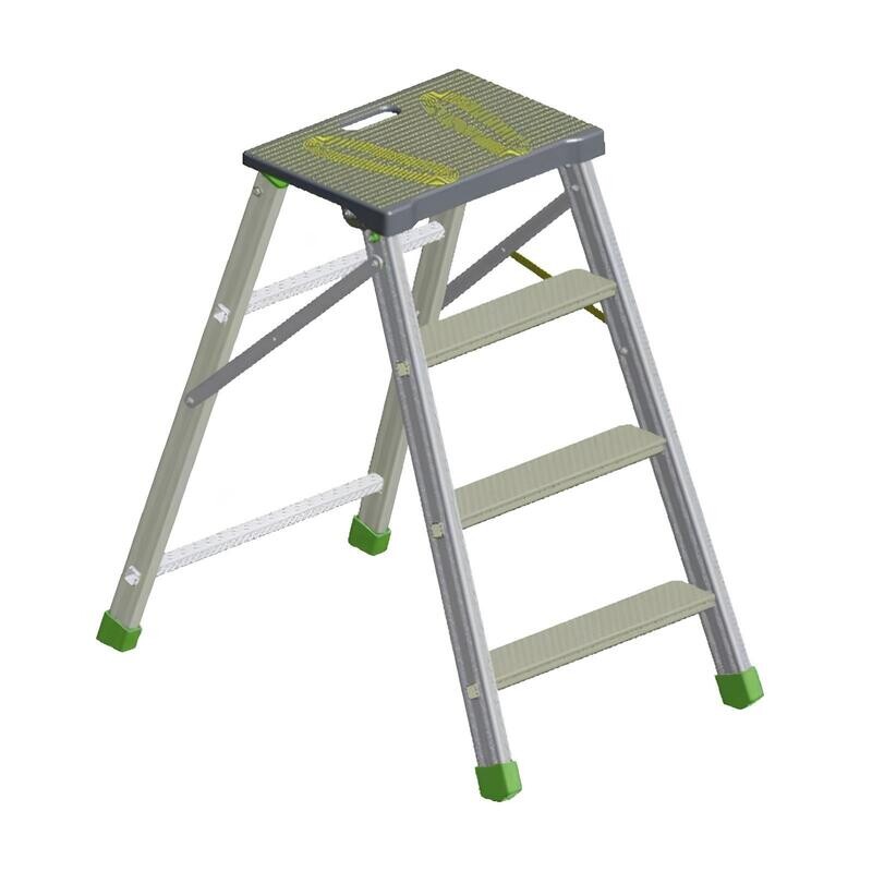 Sgabello professionale in alluminio FERMO FACAL 3 gradini + pedana   FACAL