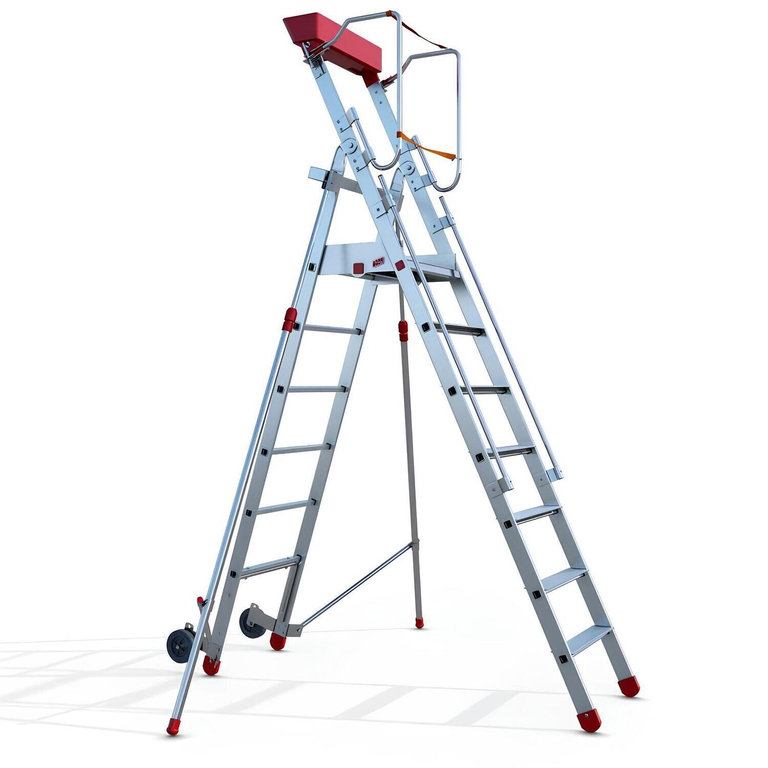 Scala alluminio PLATEA FACAL 4 gradini + pedana   FACAL