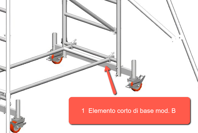 1  Elemento corto di base mod. B TRABATTELLO MILLENIUM S SVELT