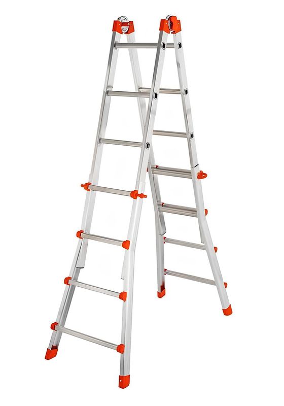 Scala alluminio multifunzione telescopica 4+5 gradini Dlgs 81/08 serie 5   GIERRE