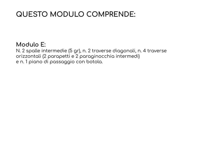 Modulo E TRABATTELLO MILLENIUM S SVELT