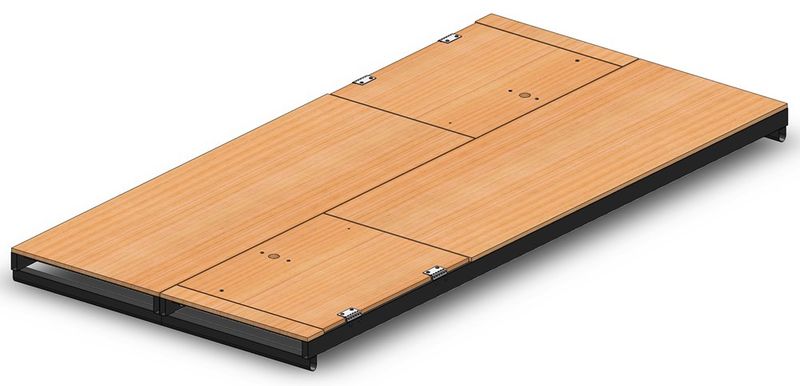 PIANO INTERMEDIO  DOPPIA BOTOLA  ACCIAIO/LEGNO  PROFESSIONAL (SVELT)