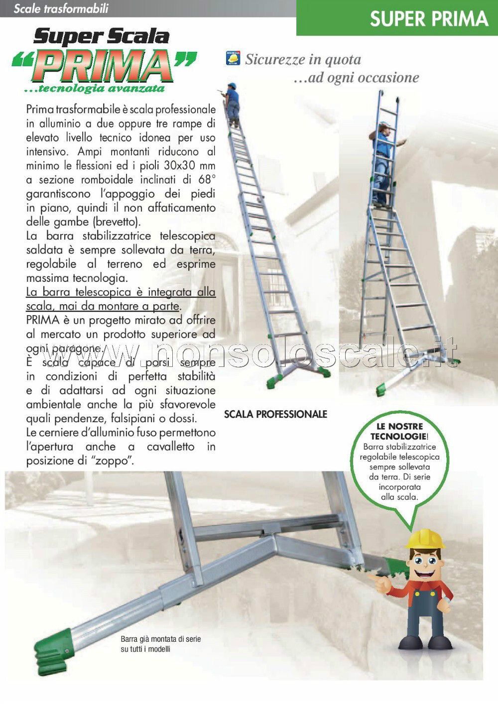 Scala In Alluminio Industriale RIC.FACAL 3x8 - Con Ganci