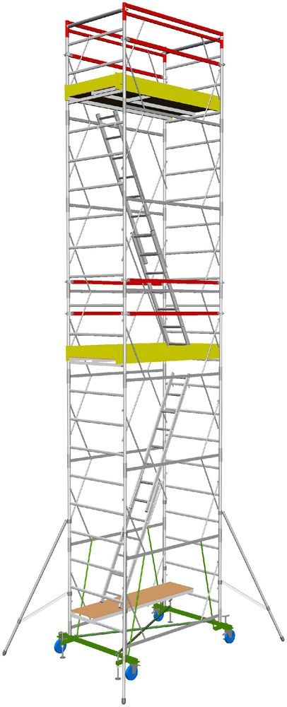 Trabattello configurabile PROFESSIONAL SVELT COMPLETO DI PIANI LAVORO E SCALE