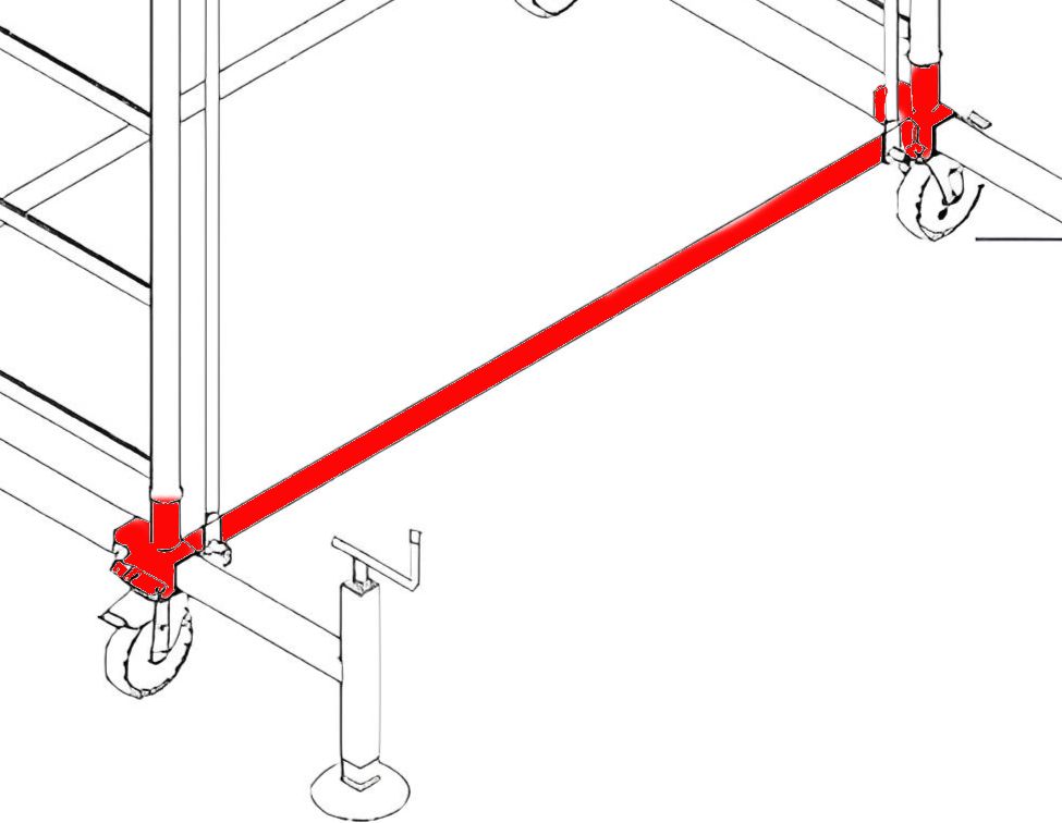 Laterale di base senza ruote per trabattello 529HD   IPPIS