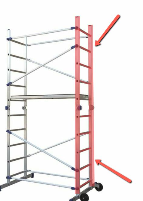 Fiancata con prolunga + 2 cerniere trabattello PINNA   FACAL