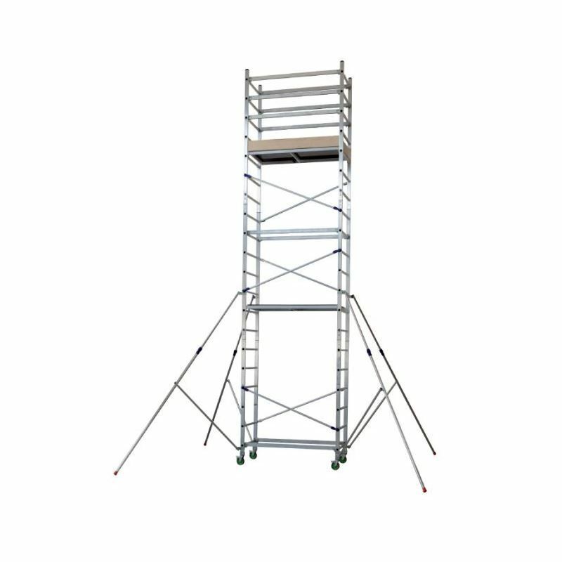 Trabattello ALTO Facal sistema modulare M1 M2 M3 alluminio estruso nervato EN1004 senza ancoraggio piano Eurodeck Made in Italy
