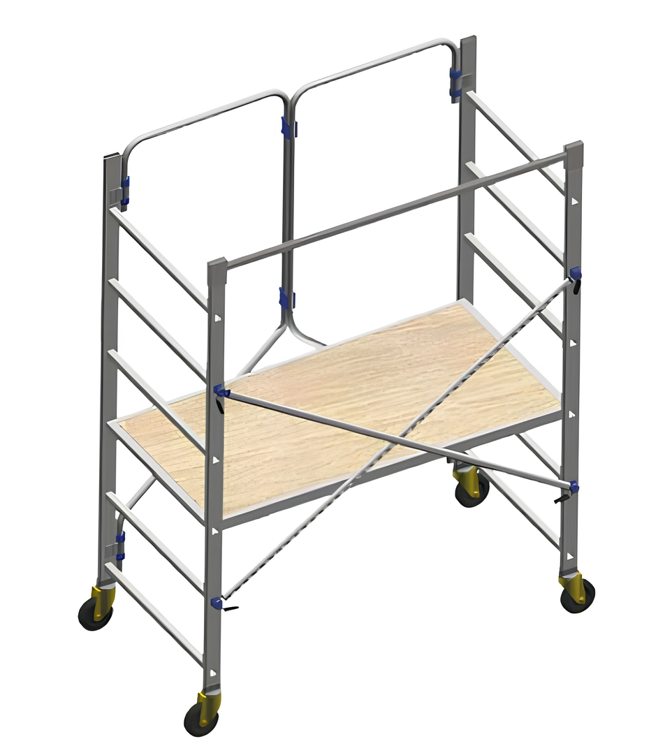 Trabattello pieghevole SPECIAL PIEGO FACAL in alluminio aperto con piano unico 68x153