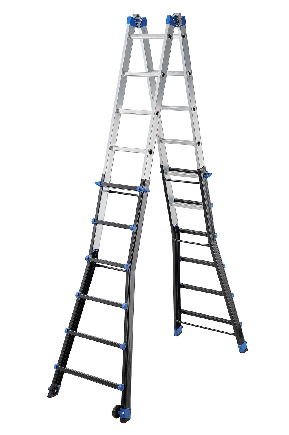 Scala in alluminio telescopica professionale 6+6 gradini GIERREPRO   GIERRE