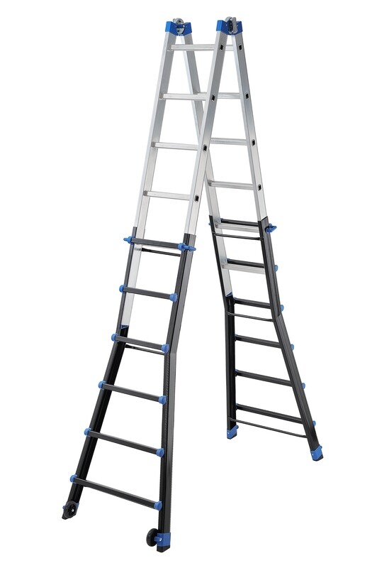 Scala in alluminio telescopica professionale 6+6 gradini GIERREPRO   GIERRE