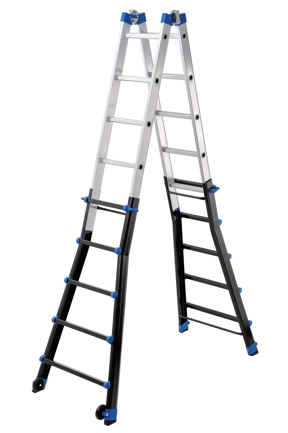 Scala in alluminio telescopica professionale 5+5 gradini GIERREPRO   GIERRE