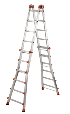 Scala alluminio multifunzione telescopica 6+6 gradini EN131 serie 5   GIERRE