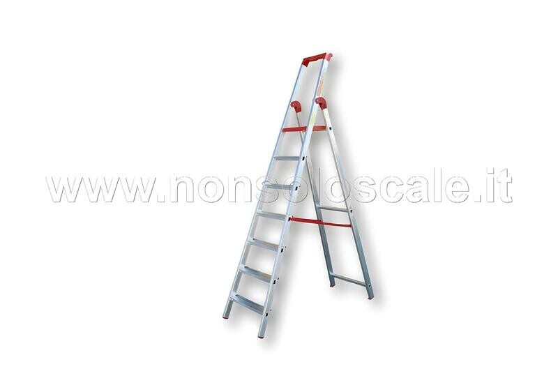 SCALA ALLUMINIO TIKAL 8 GRADINI COMPRESA PEDANA   DOIN