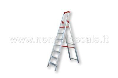 SCALA ALLUMINIO TIKAL 8 GRADINI COMPRESA PEDANA   DOIN