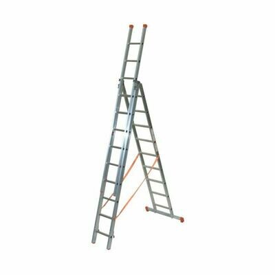 Scala in alluminio trasformabile GENIA 12+12+12 gradini (3 RAMPE)   FACAL