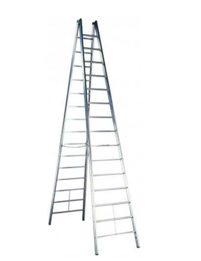 Scala in alluminio doppia salita MASTER PRO 17+17 gradini   FACAL