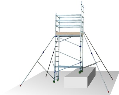 Trabattello ALTO composizione base + modulo 2 h. struttura fino a mt. 4,10   FACAL