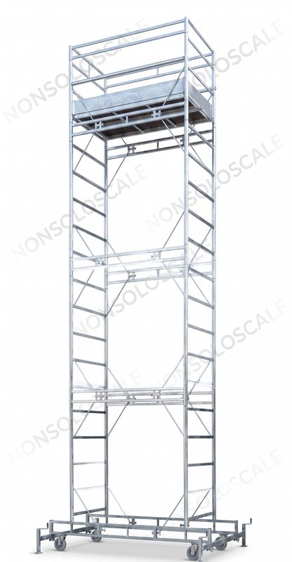 Trabattello in acciaio P22 ITA  H struttura mt. 7,60 con 1 piano lavoro completo   STP