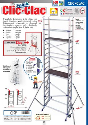 Stabilizzatore telescopico PINNA CLIC/CLAC  FACAL