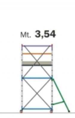 POKER HD PONTEGGIO ACCIAIO PROFESSIONALE 160x80 C/1PIANO LAVORO-STAFFE EN m3,54   FRIGERIO
