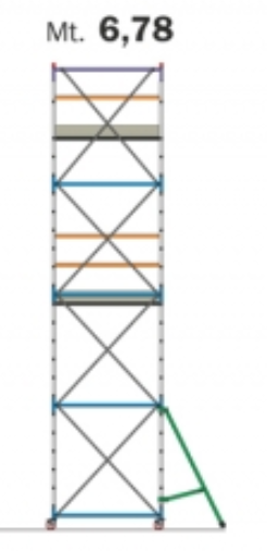 POKER HD PONTEGGIO ACCIAIO PROFESSIONALE 160x80 C/3 PIANI LAVORO-STAFFE EN m 6,78   FRIGERIO