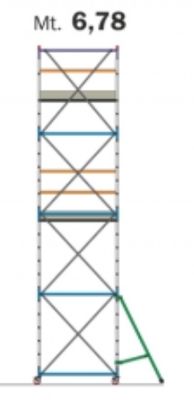 POKER HD PONTEGGIO ACCIAIO PROFESSIONALE 160x80 C/3 PIANI LAVORO-STAFFE EN m 6,78   FRIGERIO