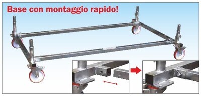 Base completa con ruote ORIO FRIGERIO Base completa con ruote ORIO FRIGERIO