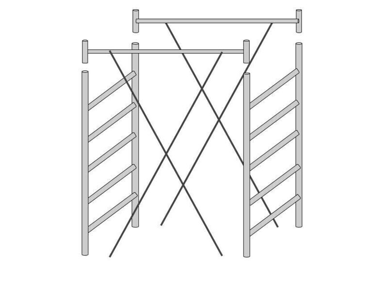 Campata completa (2 telai+ 2 traverse+ 4 tiranti ) P7 STP Campata completa (2 telai+ 2 traverse+ 4 tiranti ) P7 STP