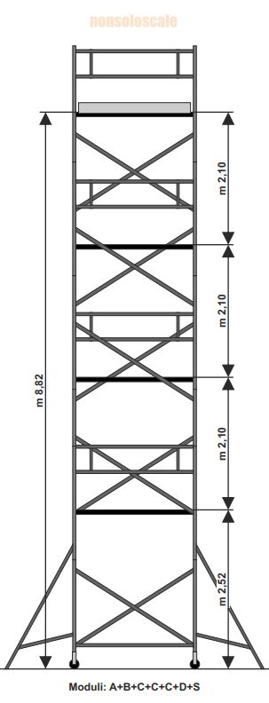 Trabattello professionale JOLLY EN1004 H 9,87 MT
