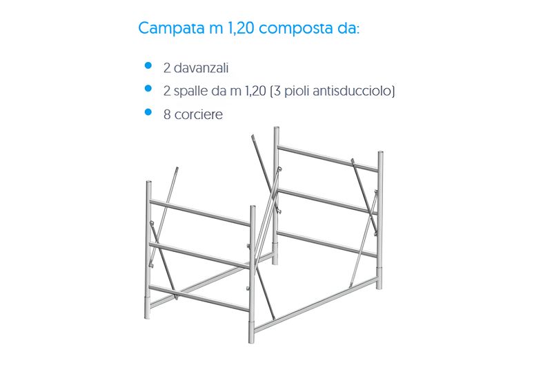 Campata intermedia trabattello PROFESSIONAL SVELT