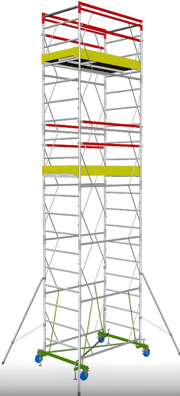 Trabattello configurabile PROFESSIONAL SVELT COMPLETO DI PIANI LAVORO