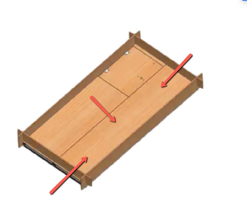 Piano i legno  cieco struttura in acciaio DINGO SVELT