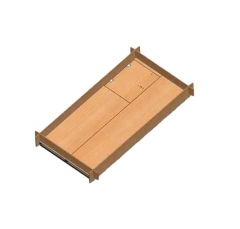 Piano i legno struttura in acciaio con botola DINGO SVELT