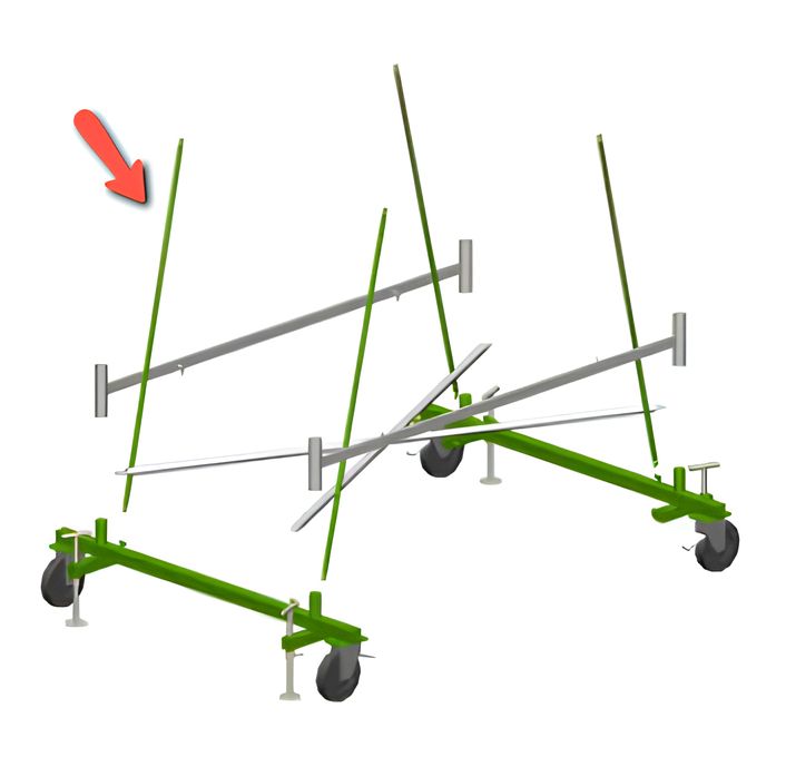 Tirante diagonale base crociera verde