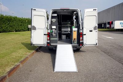 Rampa larga alluminio carrello industriale