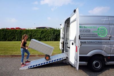 Rampa alluminio furgone portellone