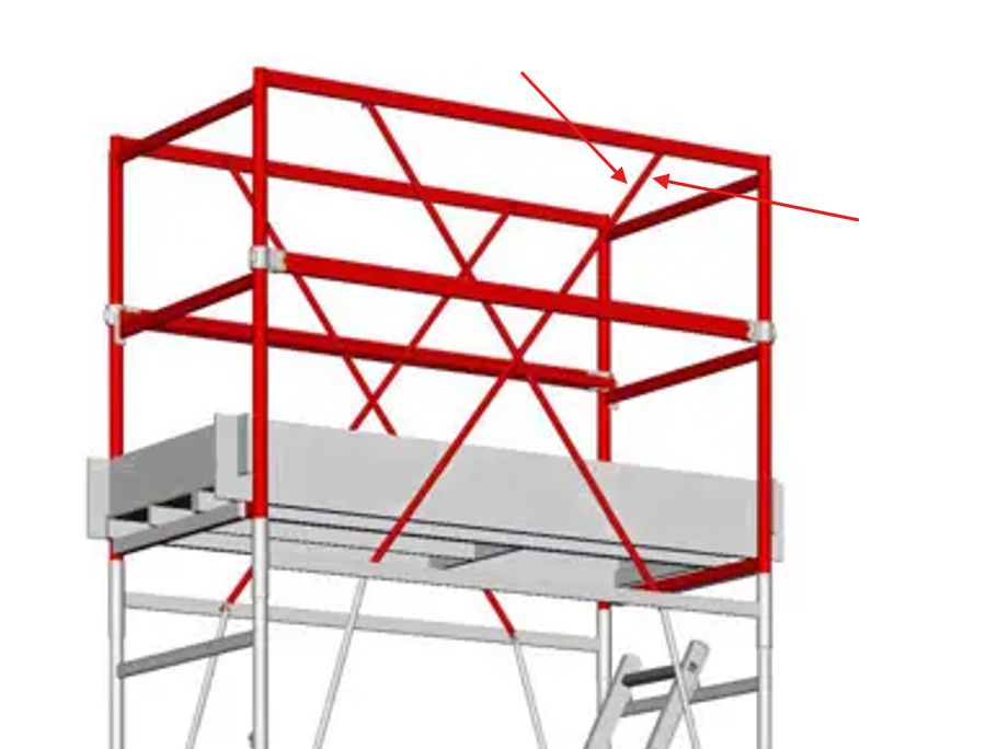 Tirante diagonale parapetto finale