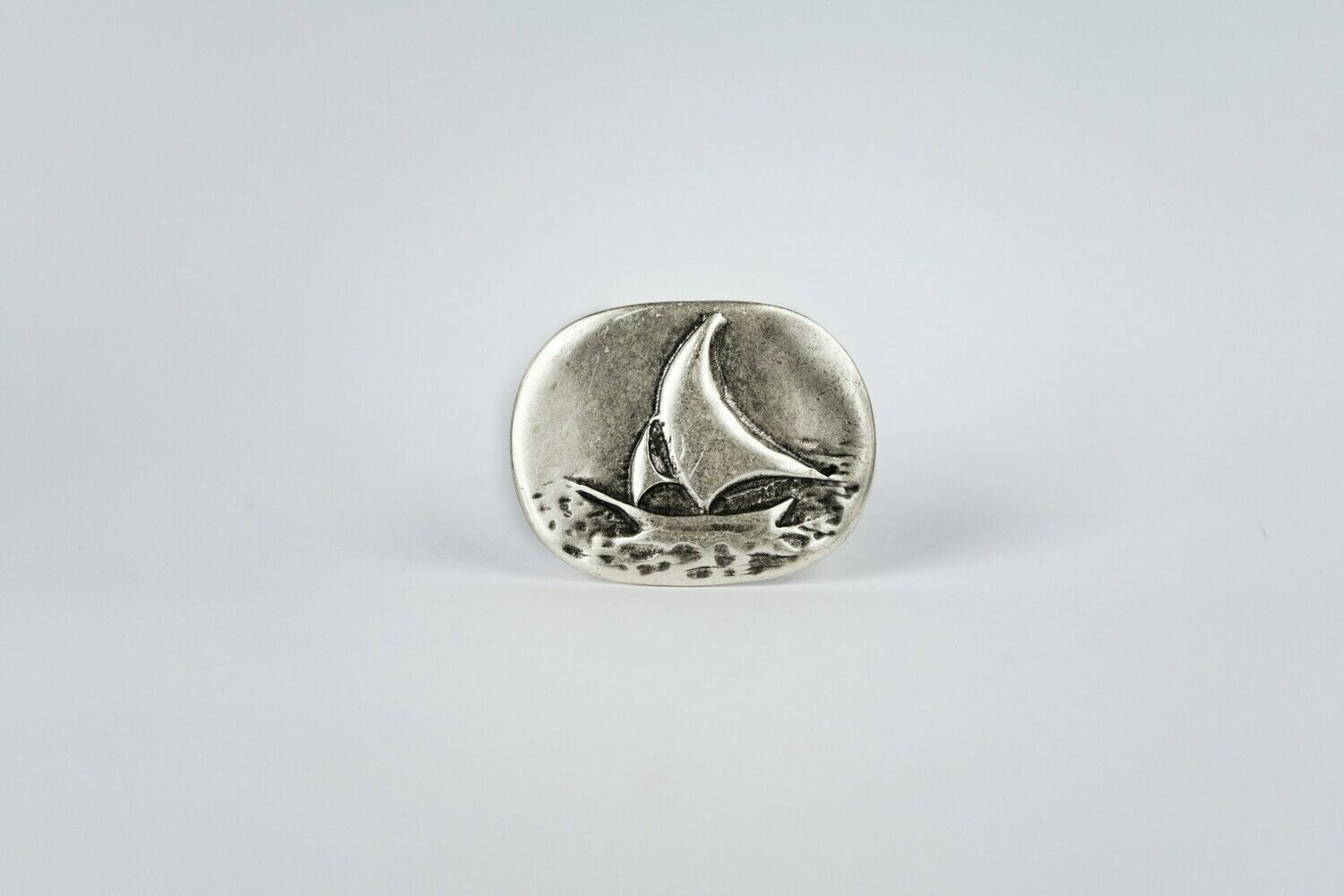 Segelschiff oval silber