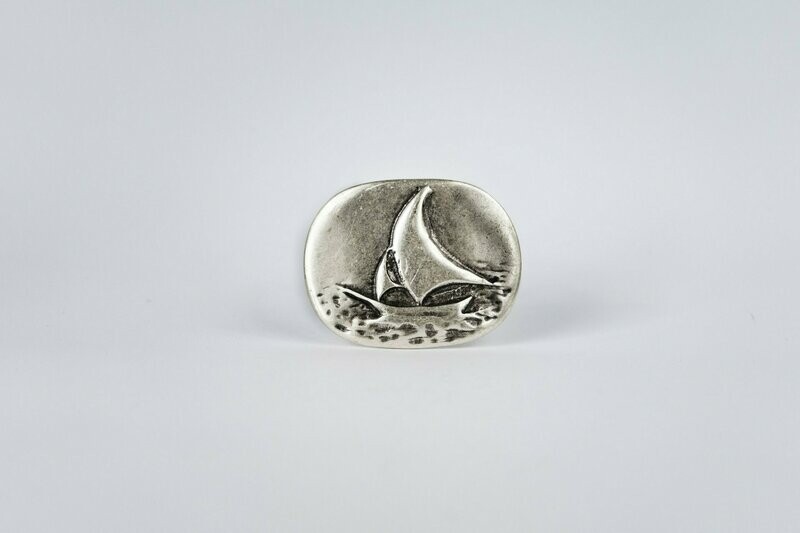 Segelschiff oval silber