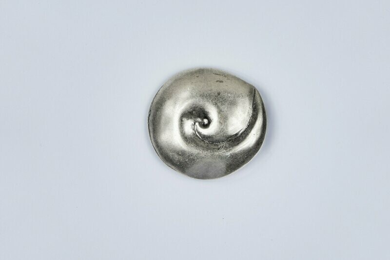 Muschel rund silber